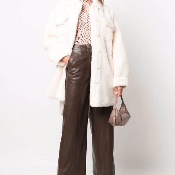 NWT: Stand Studio White Sherpa Sabi Jacket Size 36 (medium but fits like an XL) - Picture 4 of 4